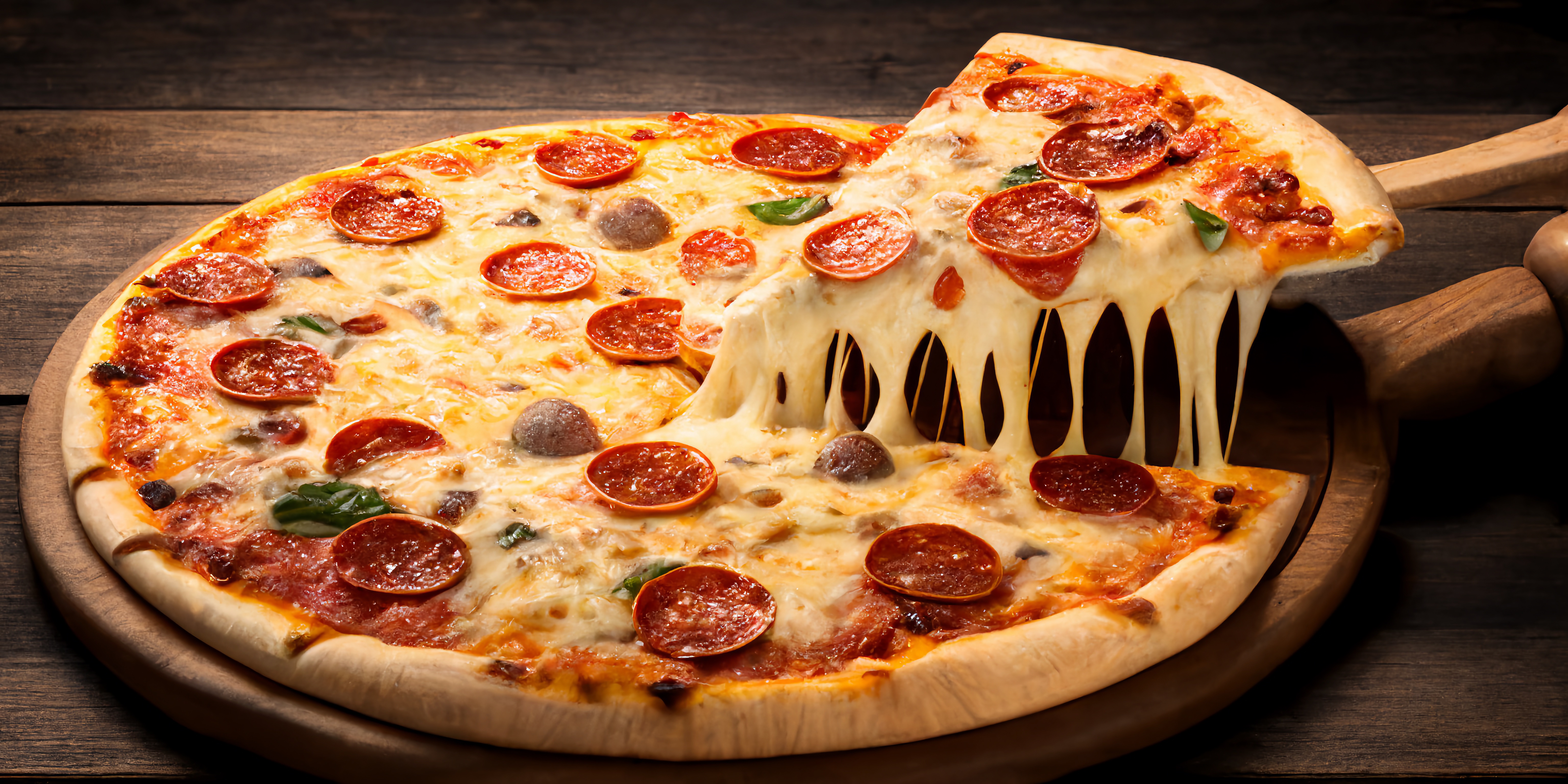 Soczysta pizza z salami